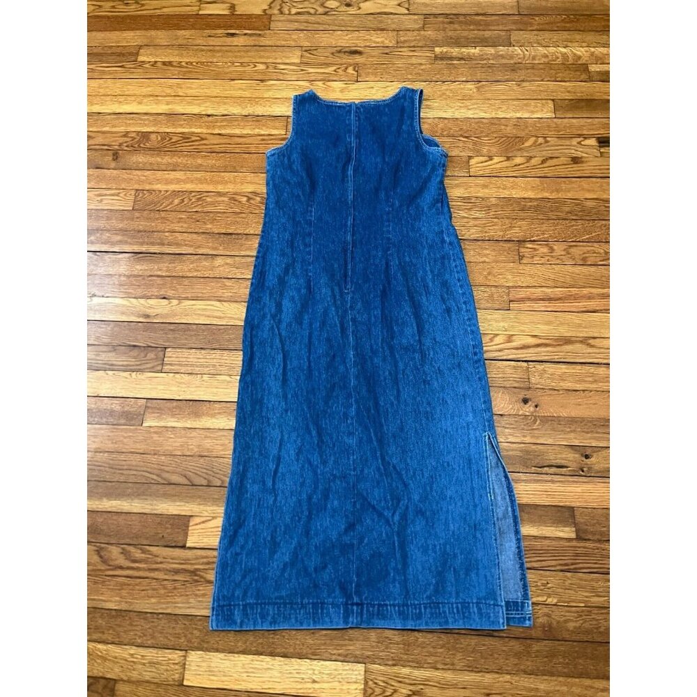 Vintage Betsy Lauren Cottage Core Denim Maxi Dress Women's Size 12 - Picture 3 of 3